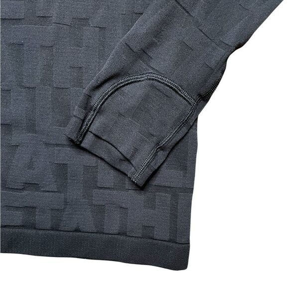 Athleta Black Momentum Top Black Logo Size Small - Picture 5 of 6